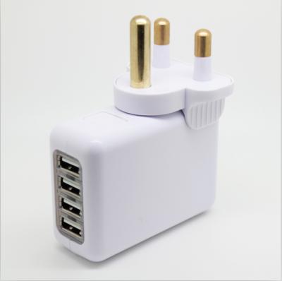 China Free Shipping Left Plug EU Plug 4 Mobile Phone USB Travel Wall AC Power Charger Home Adapter For iPhone iPad Galaxy OTG for sale