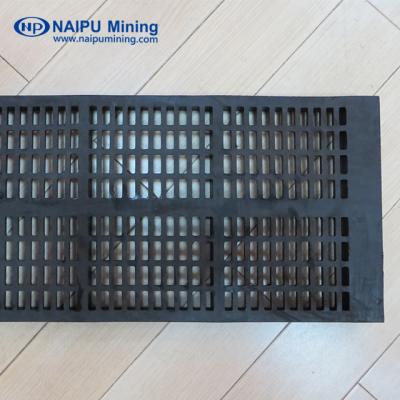 China Plain Weave Mining Vibrating Screen Wear Resistant Rubber Screen Panels for sale