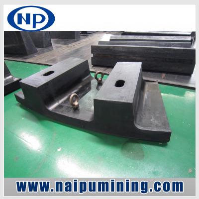 China Naipu Medium Pan Liner Mill Wear Resistant Wear Resistant Rubber Liners For Mill Mining Grinding Ball Mills for sale