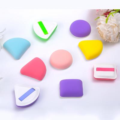 China Most Best Popular Green Finger Puff Blender Sponge Makeup Beauty Pad Air Marshmallow Magic Customized For Base Mimi-006 for sale