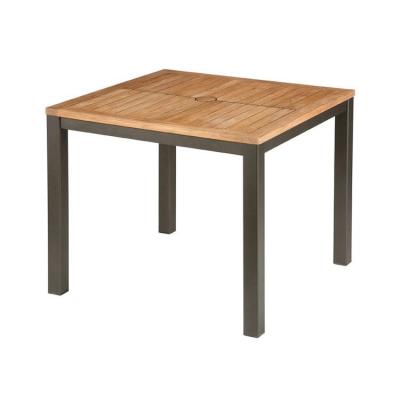 China Cafe Garden Waterproof Outdoor Solid Wood Restaurant Dining Teak Table Top for sale