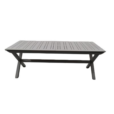 China Modern aluminum outdoor stretchable table metal outdoor table/garden table for sale