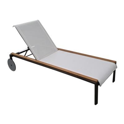 China Farmhouse Sun Lounger Sun Bed Couches Sunlounge Aluminum Folding Bed For Beach Outdoor Furniture Modern Metal Frame Outdoor Lounger for sale