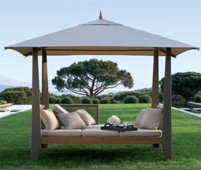 China Aluminum Patio Bed Sun Sofa Furniture Gazebo\Garden\Patio Sun Lounger Outdoor Rattan Wicker Garden for sale