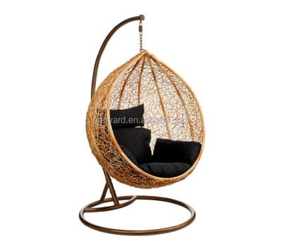 China Outdoor furniture single seat swing chair egg shaped swing chair patioswings hanging chair for sale