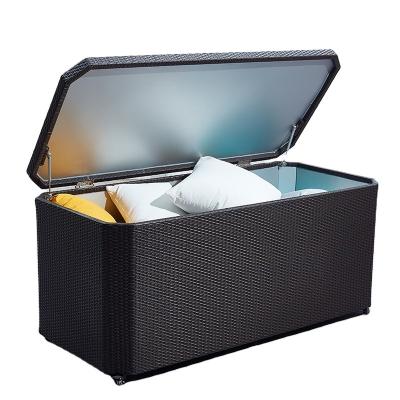 China UV Resistant Waterproof Rattan Furniture Garden Cushion Outdoor Storage Box for sale