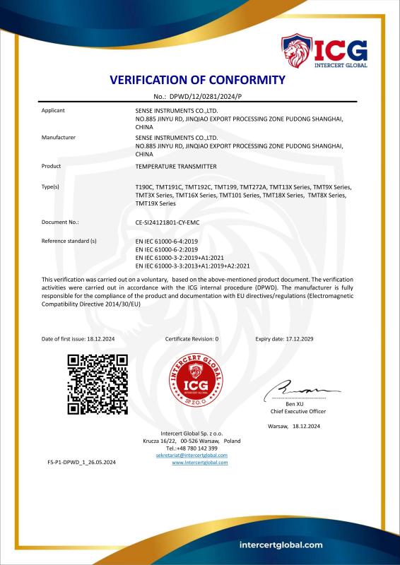 CE - SENSE Instruments Co., Ltd.