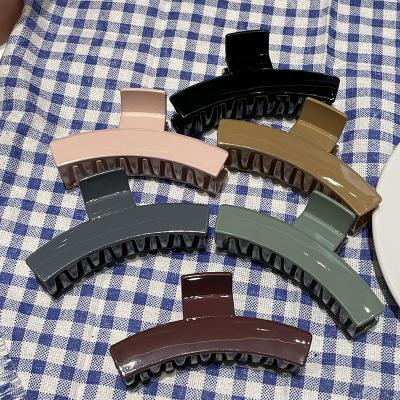 China Korea Style Fashion Hair Claw Clips Women Hair Clips Girls Hair Clips Wholesale Big Color Plastic Hair Claw Clip Strong Geometry for sale