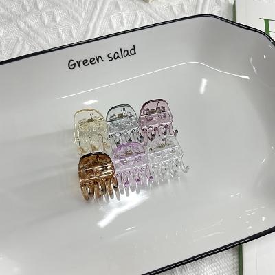 China European and American style super transparent color hair claws small clips fashion women girl hair claws for sale