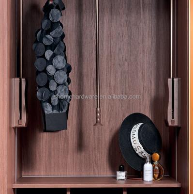 China Modern RMS Modket Lower Wardrobe Rod Lift Rail Organizer Storage Cabinet System Hanger for Clothes Hanging Space Saving for sale