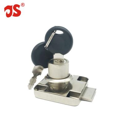 China Factory JS Brand Modern Furniture Hardware Iron Hardware 138-22 Drawer Lock Nickel Plated Furniture Fittings for sale