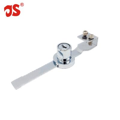 China JS Lock 318 Modern Zinc Alloy Glass Cabinet Lock Glass Showcase Lock for sale