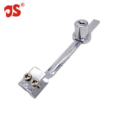 China JS Modern Zinc Alloy Glass Cabinet Lock 328 Sliding Glass Door Showcase Lock for sale