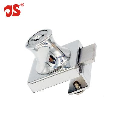 China JS modern zinc alloy swing glass cabinet door lock glass cabinet door glass lock 407 for sale