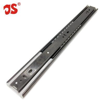 China 3 Fold+Full Extension 3 Fold+Full Extension Black Color Ball Bearing Rail Heavy Duty Soft Narrow Telescopic Factory Drawer Slide for sale