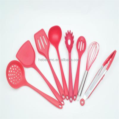 China Viable Silicone Non-Stick Cookware Kitchen Cooking Tools Kitchen Utensils Spoon Spatula Leak Spatula Kitchen Utensil Set for sale