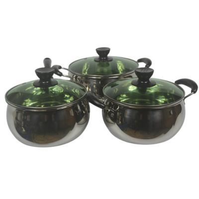 China Sustainable Most Popular Practical Cookware Sets 201 Stainless Steel Pot for sale