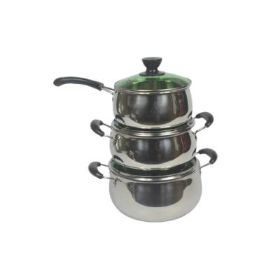 China Great Value Sustainable Classic Home Kitchen Stainless Steel Soup Pot Set for sale