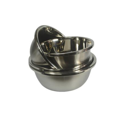 China Sustainable Stainless Steel 32mm Thick Bowl 45mm Round Kitchen Salad Mixing Bowl for sale