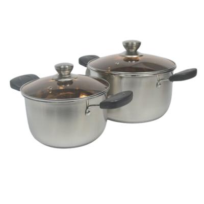 China Sustainable Hot Selling Stainless Steel Kitchen Cookware and Wok Soup Pots Stainless Steel Cookware for sale