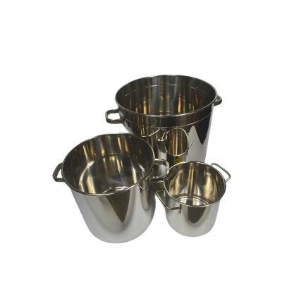 China Factory Price Sustainable Large Size Multifunctional Stainless Steel Storage Buckets for sale