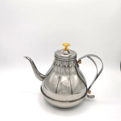 China Sustainable Manufacturers Hot Selling Palace Retro Style Delicate Stainless Steel Coffee Pot Kettle Teapot for sale