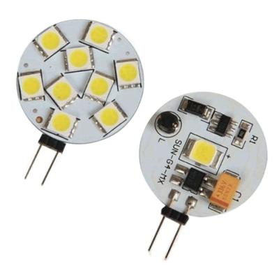 China Hotel LED AROUND G4 12V 1.5W 10-30VDC/10-18VAC 9SMD 5050LED for sale