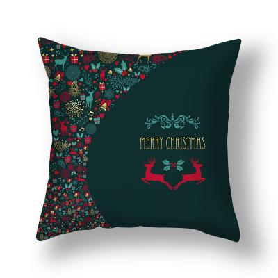 China Red and green fall new Christmas anti-static pillow case Christmas home cushion sofa printing pillow cover for sale