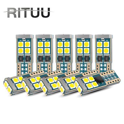 China 10SMD Canbus 12V 6000K 2W 194 White Canbus T10 W5W LED Bulbs Interior 168 Car Map Dome Reading Plates Width Auto Lamp for sale