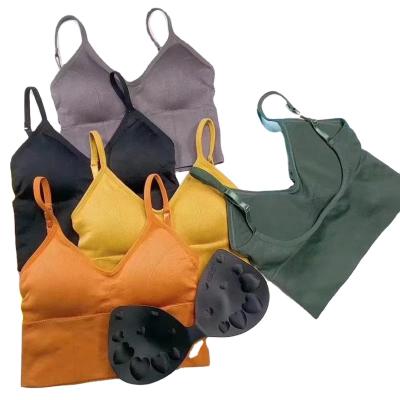 China QUICK DRY manufacturers head sales most popular U back chest sports wrapped chest girl women vest seamless bra tube top for sale