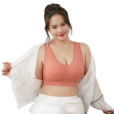 China Beautiful Underwear QUICK DRY Breathable Back Tube Top Vest Strap Sports Women Side Plus Size Bra Big V Chest Wrap Fat Seamless Bras for sale