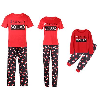 China Santa Platoon Family Christmas QUICK DRY Pajamas Matching Parent-child Costume 2 Pieces Family Sleepwear Set for sale