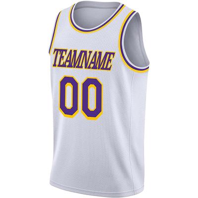 China Multi-colors Antibacterial Custom Accept Sublimation Basketball Uniforms Mesh Polyester Basketball Tank Top for sale