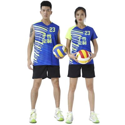 China OEM Breathable Summer 100%Polyester Volleyball Tank Top Custom Logo Sublimation Unisex Volleyball Uniform for sale