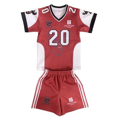 China Breathable American Football Kids Rugby Wear Tank Top and Shorts Sublimation Logo Rugby Uniforms for sale