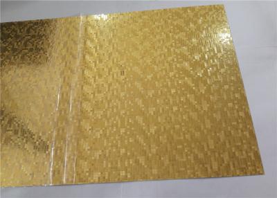 China Gold Mirror Embossed Aluminum Sheet , Embossed Aluminum Panels Construction Usage for sale