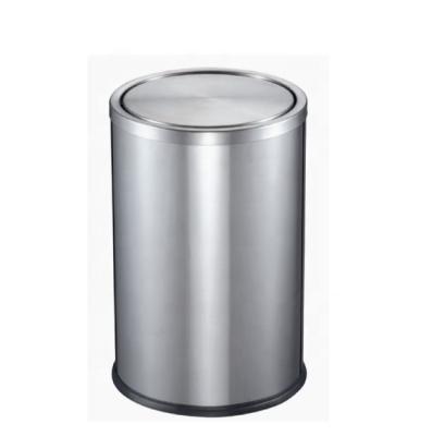 China Rotating top /can trash can, swing lid rubbish stainless steel stainless steel flip trash can for sale