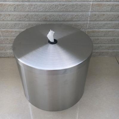 China Sustainable Wall Mounted Stainless Steel Sanitizer Wet Wipes Dispenser With Wipes Bucket Inside for sale