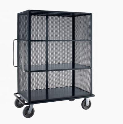 China Luxury Dirty Linen Serving Trolley/Hotel Household Laundry Linen Storage Trolley/Hospital Dressing Trolley for sale