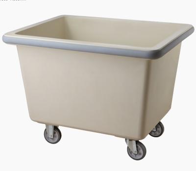 China Luxury Hotel Laundry Basket Trolley Household Canvas Cart for sale