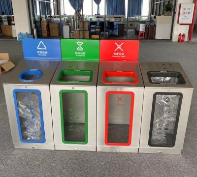 China 2021 Sustainable Customized New Design Recycling Trash Bin For Airport for sale