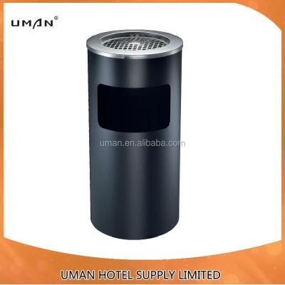 China Sustainable Hotel Metal Waste Ash Barrel /Ground Ashtray Stand Litter Bin for sale