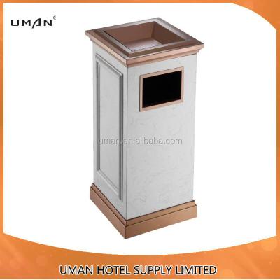 China Sustainable Luxury Lobby Top Quality Marble Trash Can for sale