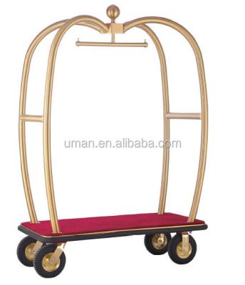 China Copper Luggage Trolley For Five Star Hotel for sale