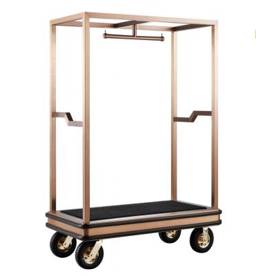 China 2022 eco-friendly new design hotel luggage cart for 5 star hotel for sale