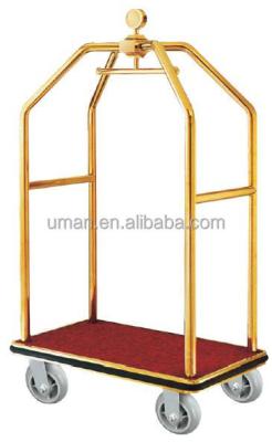 China Golden Used Hotel Trolley Hotel Luggage Carts for sale