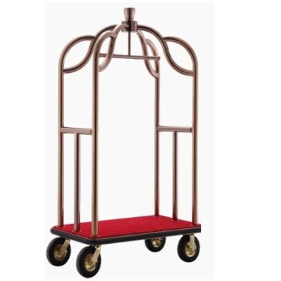 China 2020 New Design Hotel Town Crier's Luggage Trolley / Luggage Trolley, Rose Gold Color for sale