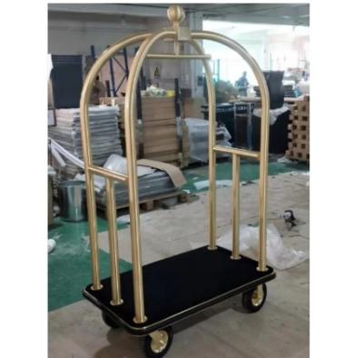 China Hotel Town Crier's Luggage Cart / Baggage Trolley, Brass for sale