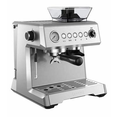 China Hotel home 15bar espresso coffee cappuccino maker automatic espresso machine brews coffee with grinder for sale