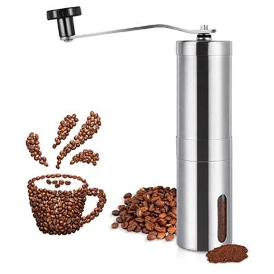 China Viable Manual Coffee Bean Hand Grinder Stainless Steel Commercial Adjustable Arrangement Burr Coffee Grinder for sale